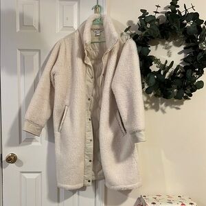 Athleta Women's Cream Sherpa Coat